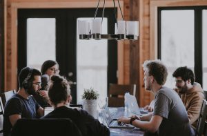 A group taking a collaborative approach to space planning